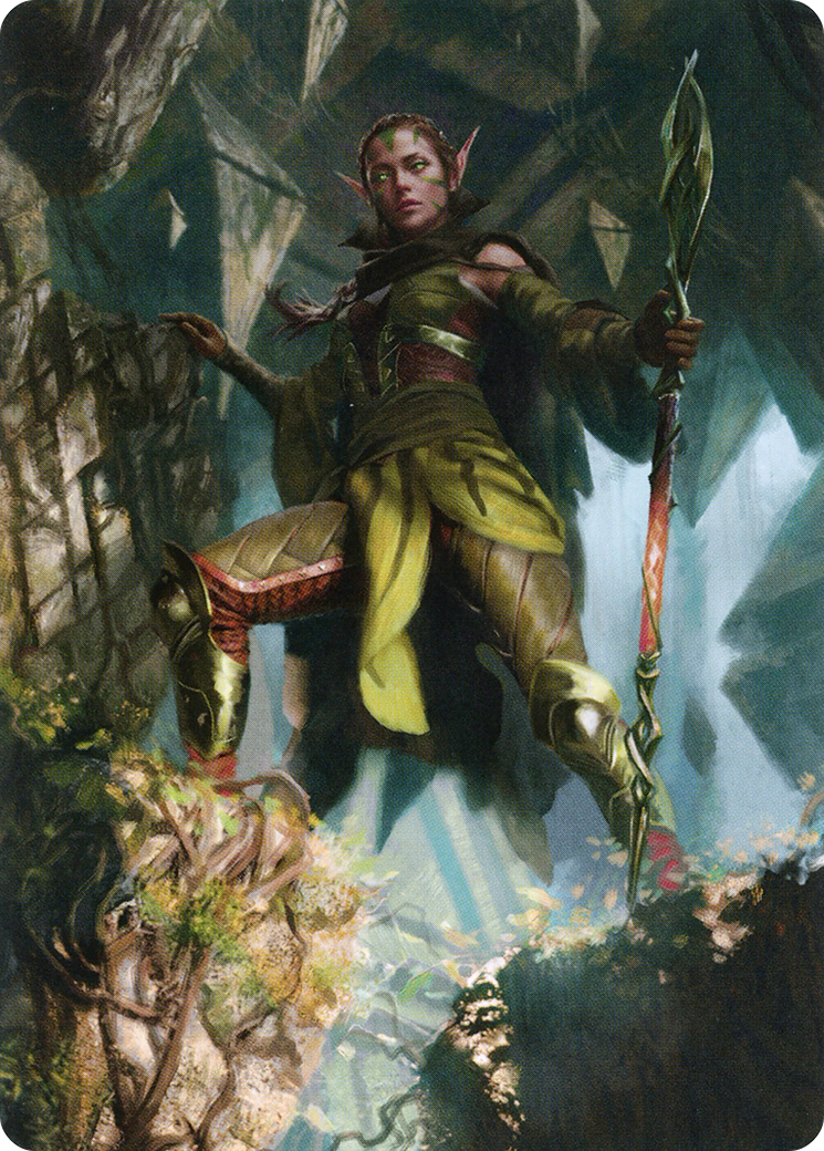 Image of Nissa of Shadowed Boughs // Nissa of Shadowed Boughs (AZNR-005) - Zendikar Rising Art Series (Borderless)