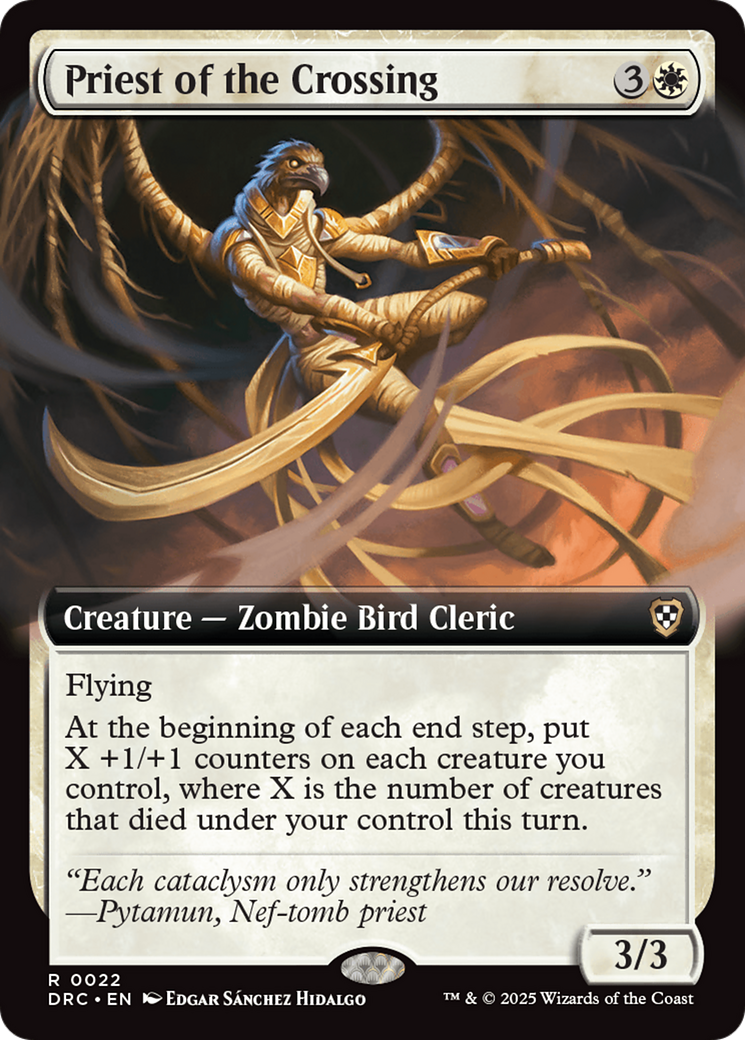 Image of Priest of the Crossing (Extended Art) (DRC-022) - Commander: Aetherdrift: (Extended Art)