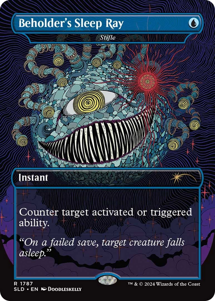 Image of Beholder's Sleep Ray - Stifle (SLD-1787) - Secret Lair Drop / Beholder's Sleep Ray (Borderless)