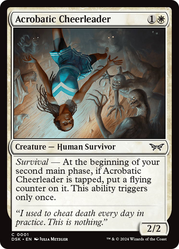 Image of Acrobatic Cheerleader (DSK-001) - Duskmourn: House of Horror