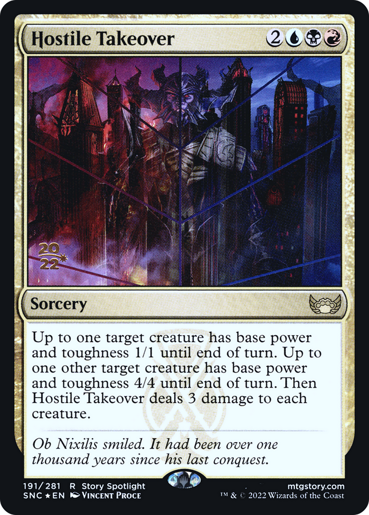 Image of Hostile Takeover (PRE-191) - Streets of New Capenna Promos Foil