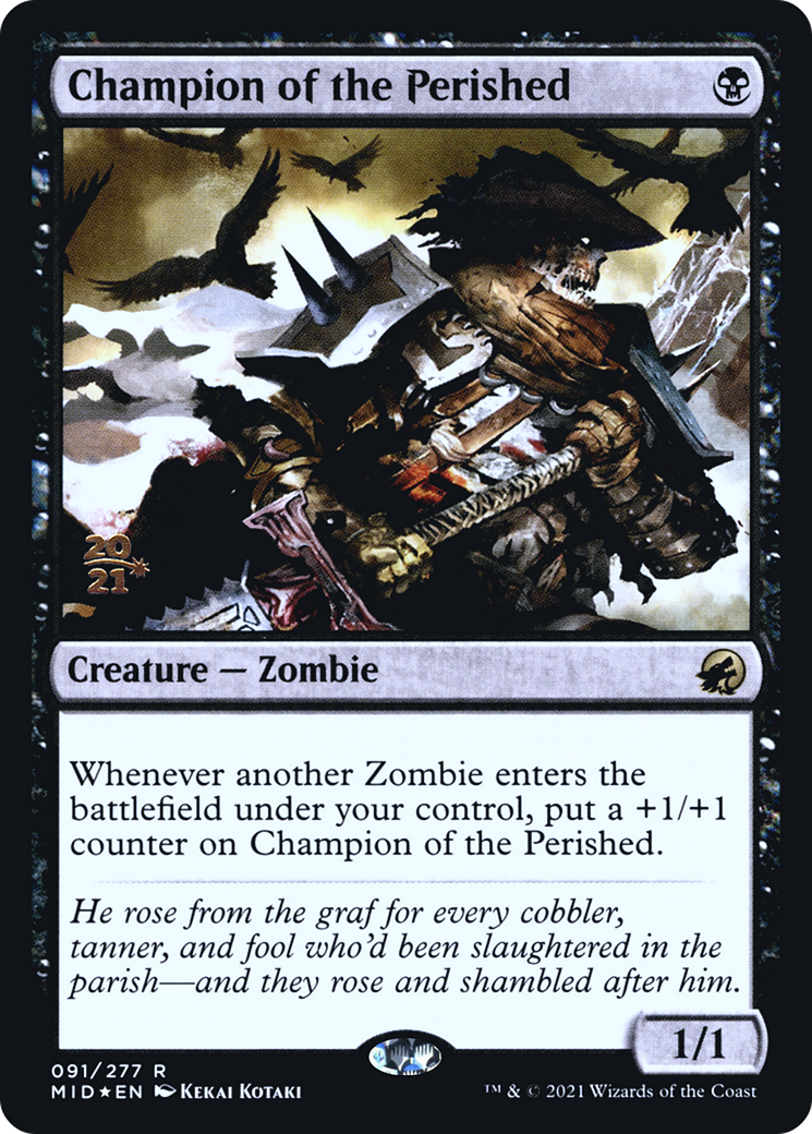 Image of Champion of the Perished (PRE-091) - Innistrad: Midnight Hunt Promos Foil