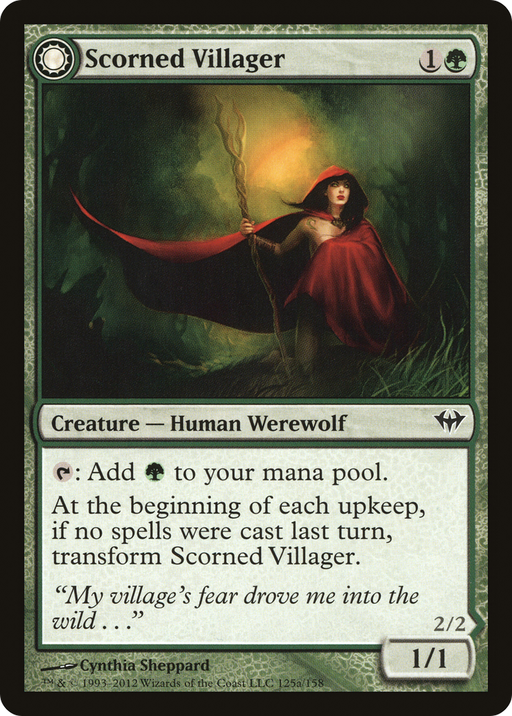 Image of Scorned Villager (DKA-125) - Dark Ascension: (Double Faced Transform) Foil