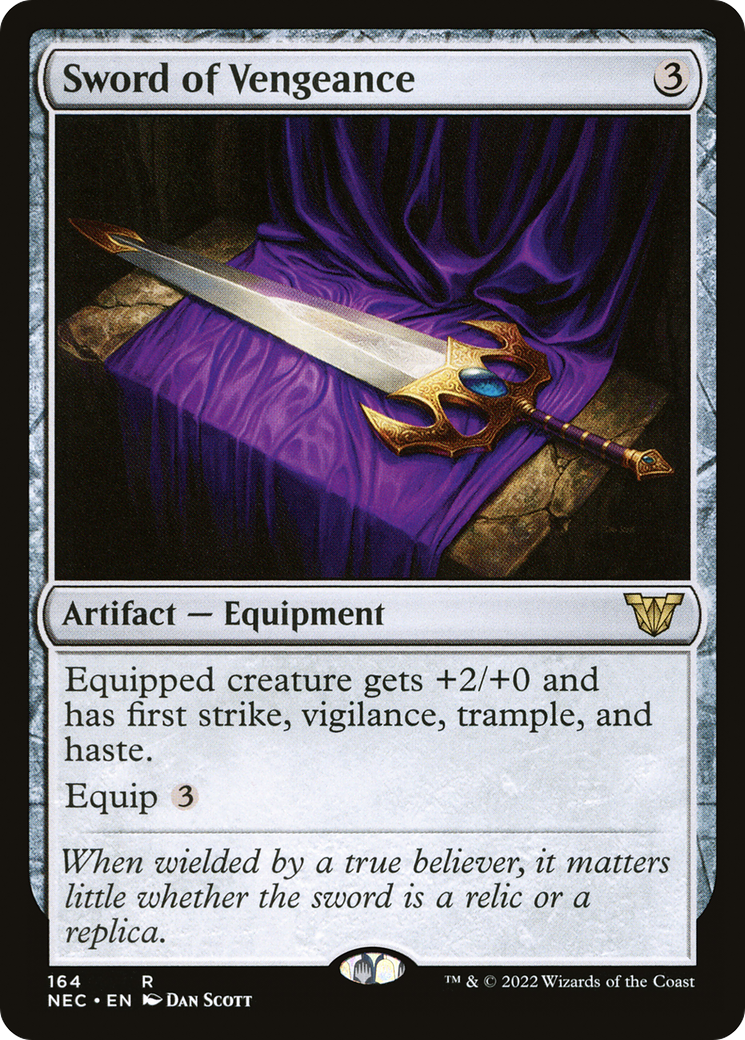 Image of Sword of Vengeance (NEC-164) - Neon Dynasty Commander