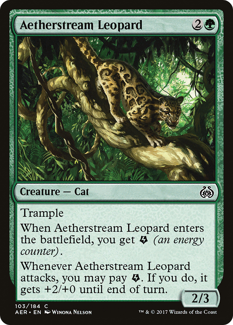 Image of Aetherstream Leopard (AER-103) - Aether Revolt Foil