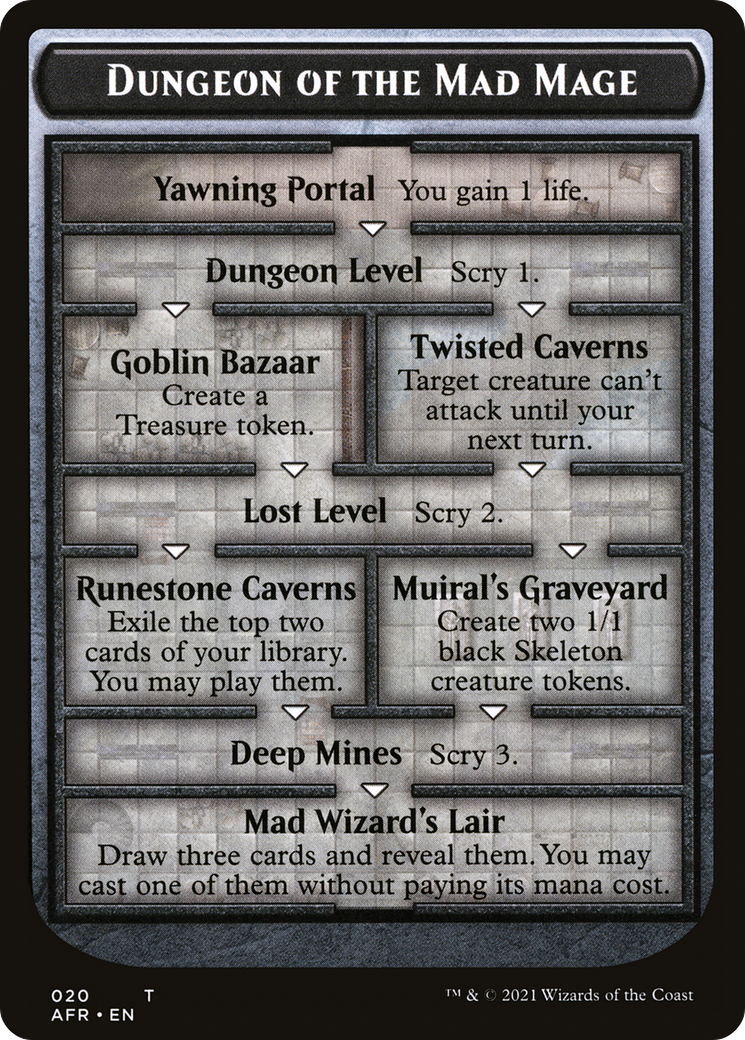 Image of Dungeon of the Mad Mage (OVER-020) - Adventures in the Forgotten Realms Tokens Foil