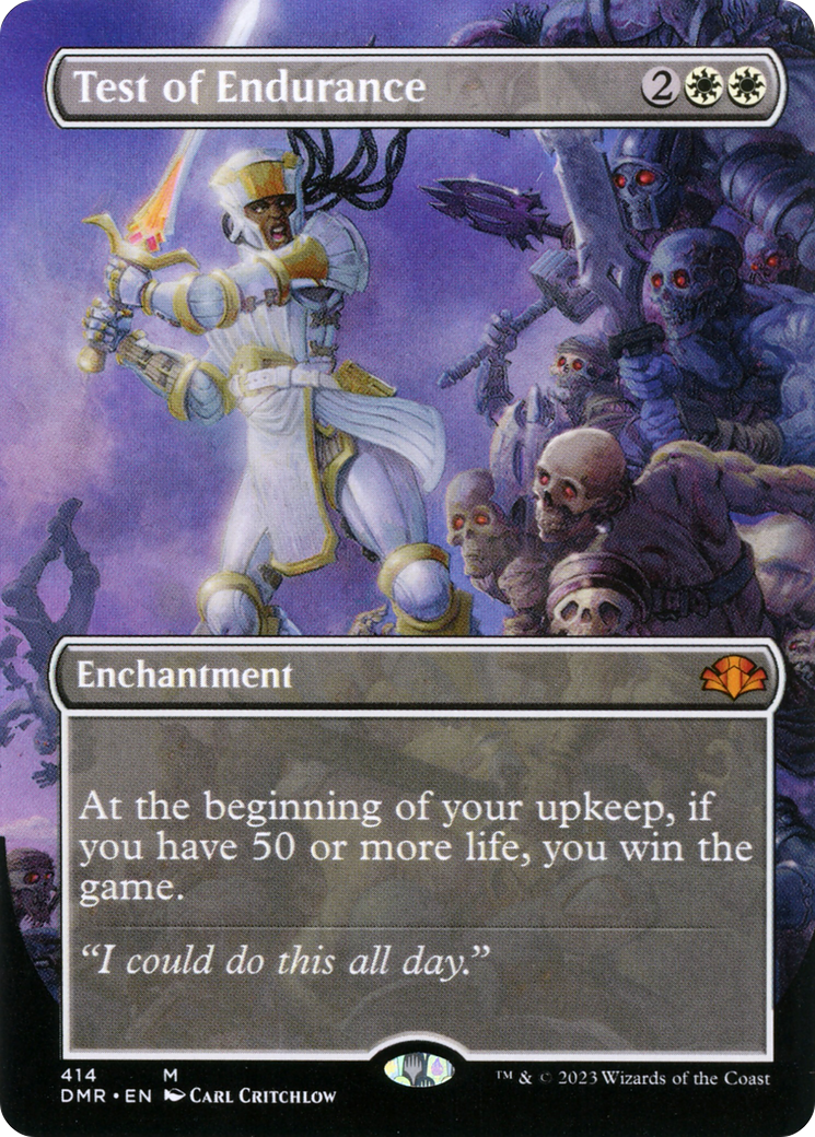 Image of Test of Endurance (Borderless) (DMR-414) - Dominaria Remastered (Borderless) Foil