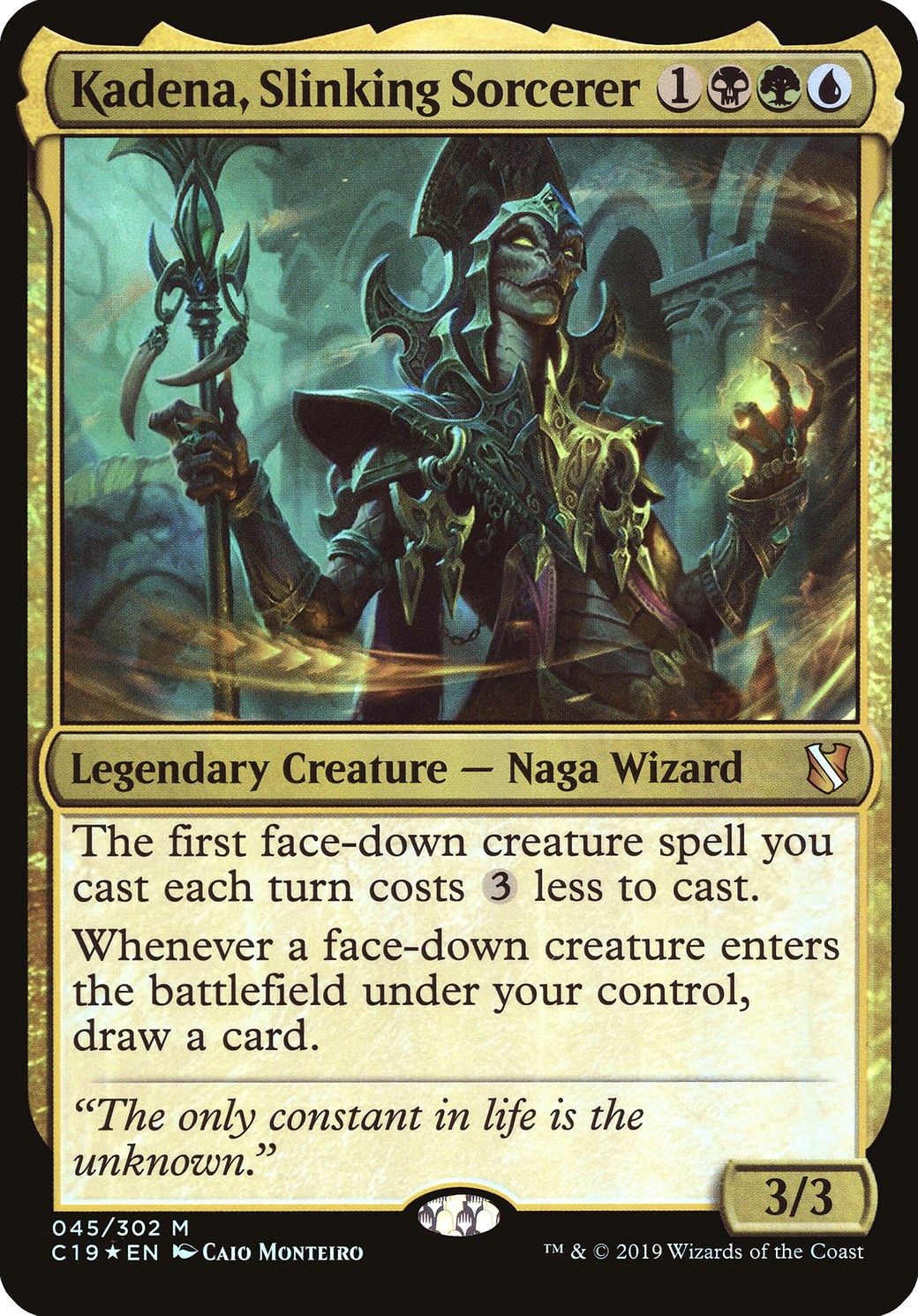 Image of Kadena, Slinking Sorcerer (Commander 2019) (OVER-045) - Commander 2019 Oversized Foil