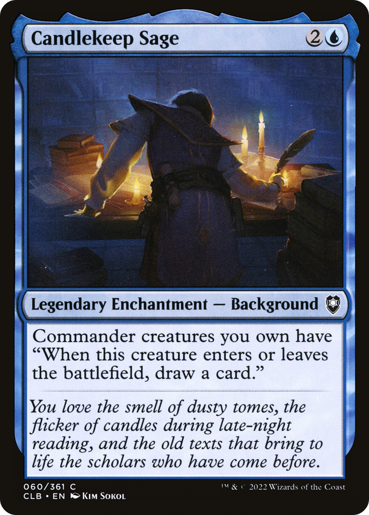 Image of Candlekeep Sage (CLB-060) - Commander Legends: Battle for Baldur's Gate Foil