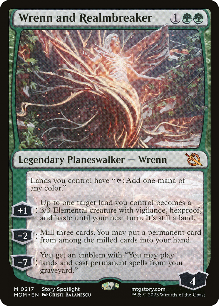 Image of Wrenn and Realmbreaker (MOM-217) - March of the Machine Foil