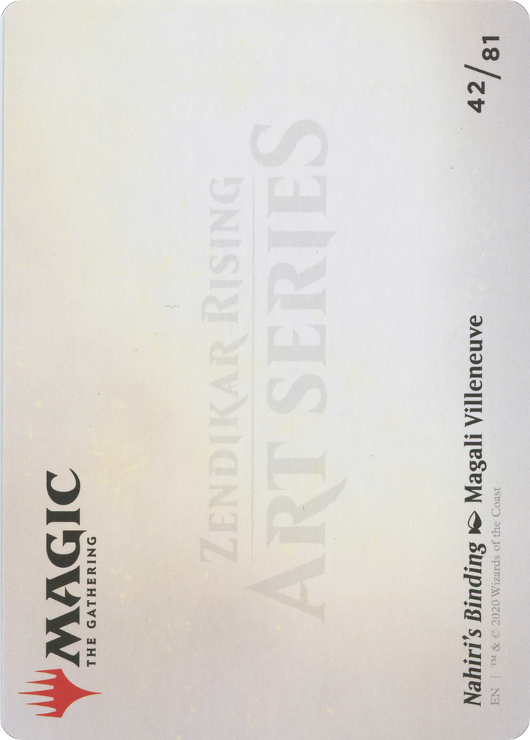 Image of Nahiri's Binding // Nahiri's Binding (AZNR-042) - Zendikar Rising Art Series (Borderless)
