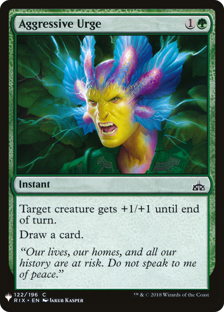 Image of Aggressive Urge (LIST-RIX-122) - The List