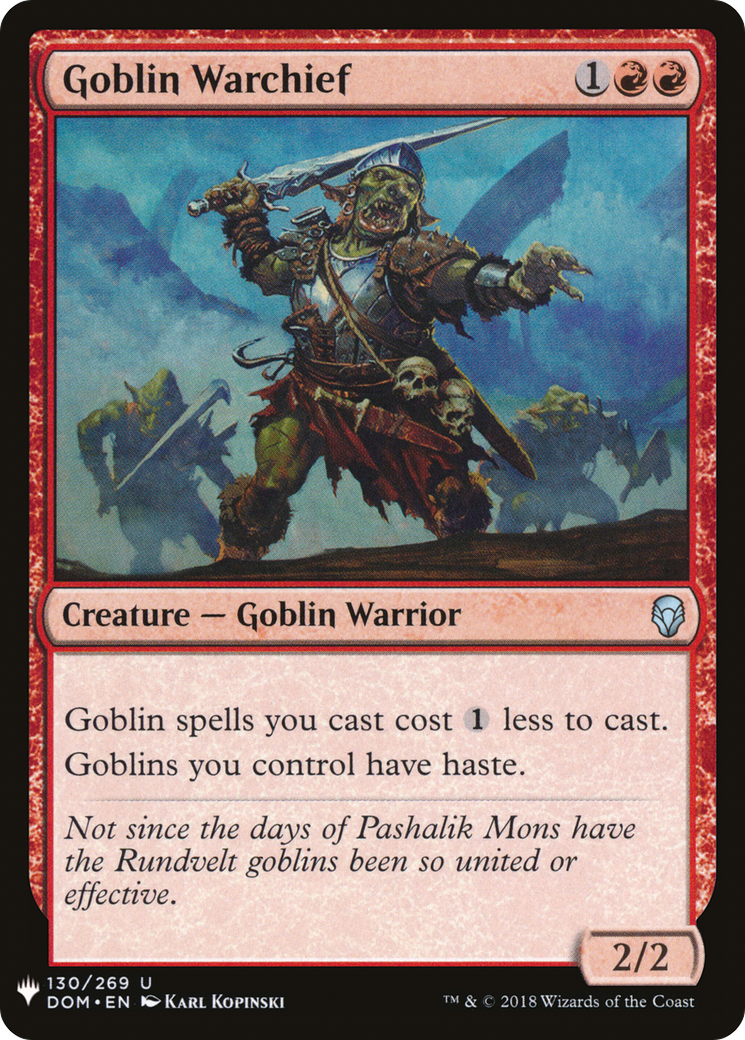 Image of Goblin Warchief (LIST-DOM-130) - The List