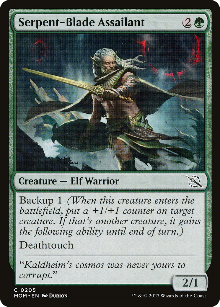 Image of Serpent-Blade Assailant (MOM-205) - March of the Machine Foil