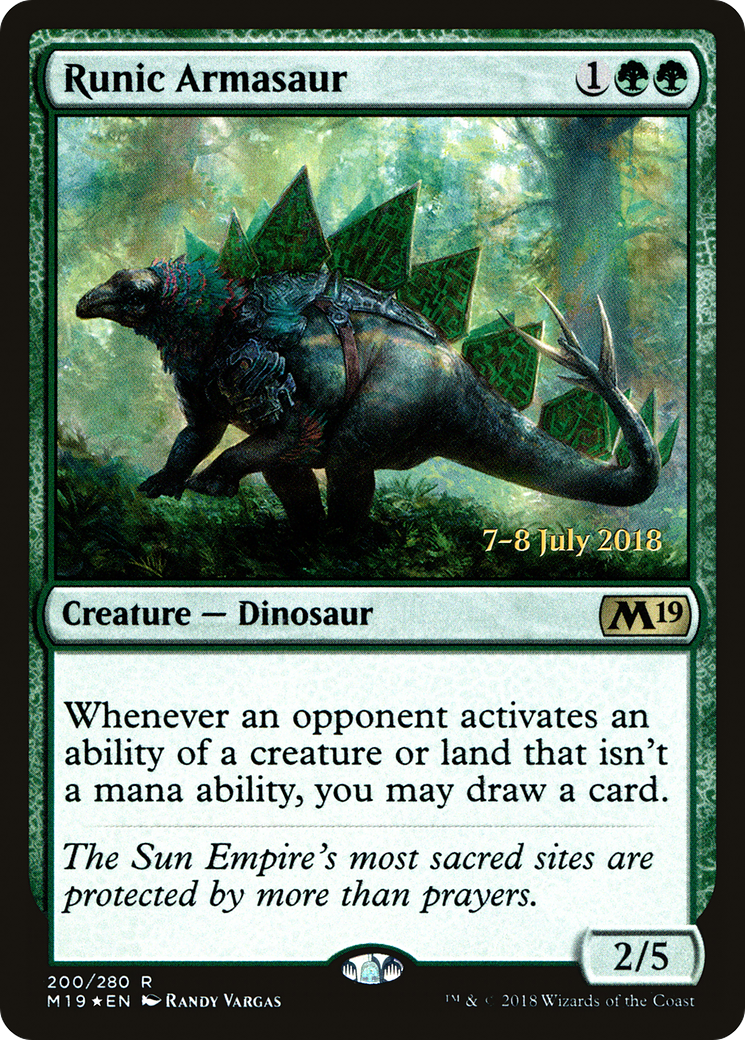 Image of Runic Armasaur (PRE-200S) - Core Set 2019 Promos Foil