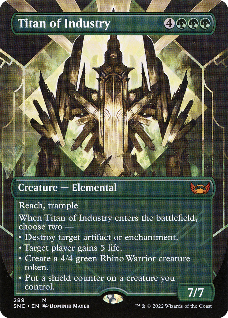 Image of Titan of Industry (Borderless) (SNC-289) - Streets of New Capenna (Borderless) Foil