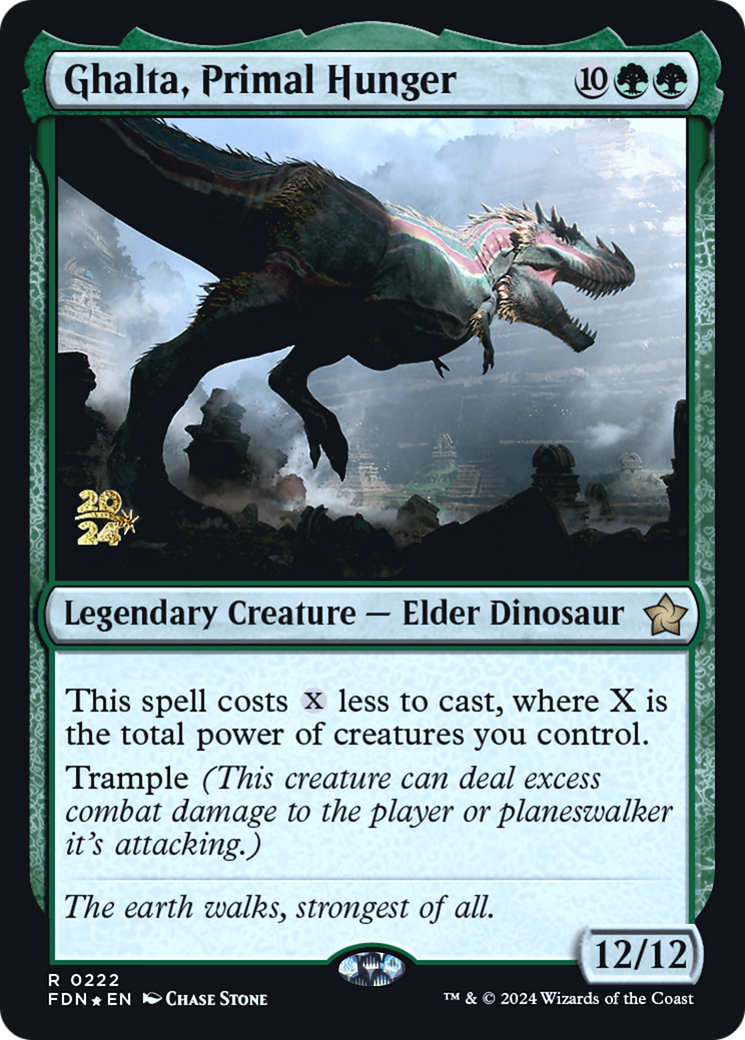 Image of Ghalta, Primal Hunger (FDN) (PRE-222) - Foundations Promos Foil