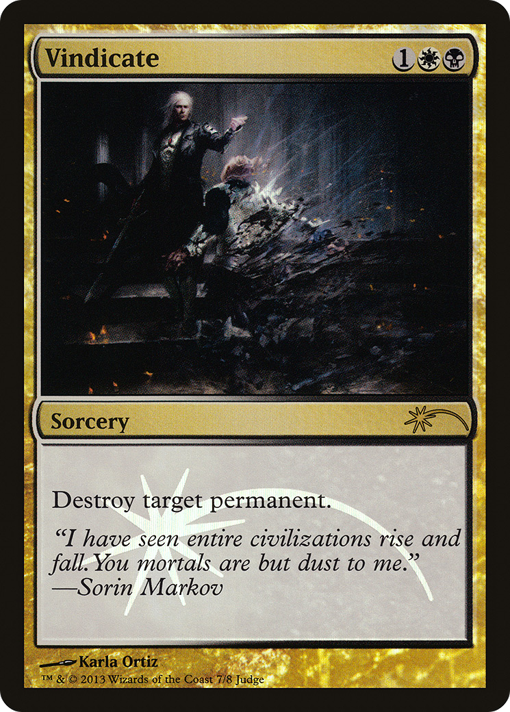 Image of Vindicate (2013) (JDG-007) - Judge Gift Cards 2013 Foil