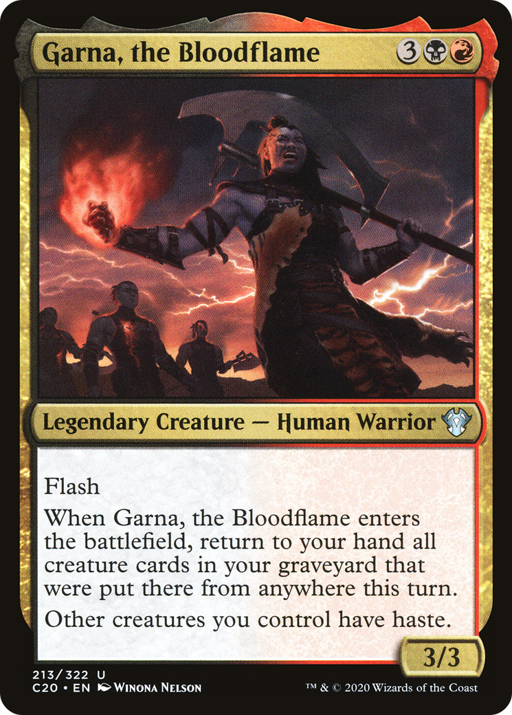 Image of Garna, the Bloodflame (C20-213) - Commander 2020