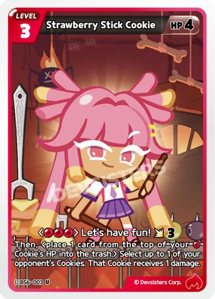 Image of Strawberry Stick Cookie (003) (BS6-003) - Arena of Glory