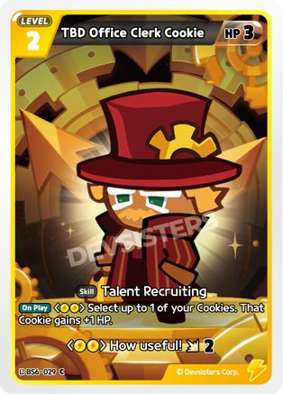 Image of TBD Office Clerk Cookie (BS6-029) - Arena of Glory