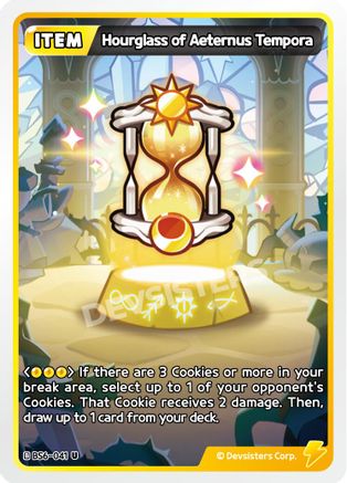Image of Hourglass of Aeternus Tempora (BS6-041) - Arena of Glory