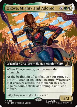 Image of Okoye, Mighty and Adored (Extended Art) (MSC-410) - Commander: Marvel Super Heroes