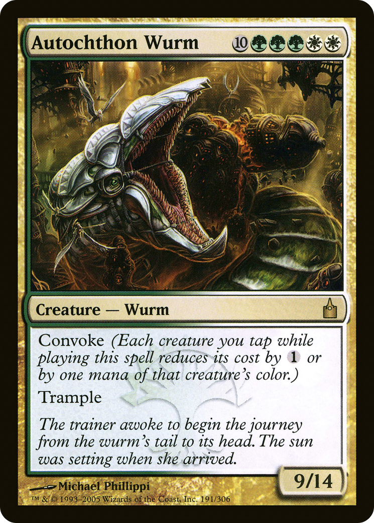 Image of Autochthon Wurm (RAV-191) - Ravnica: City of Guilds Foil