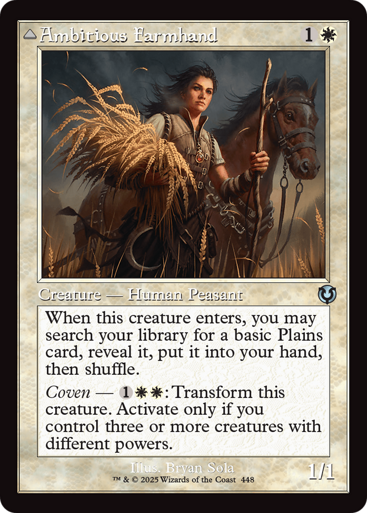 Image of Ambitious Farmhand (Retro Frame) (INR-448) - Innistrad Remastered Foil
