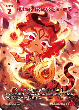 Image of Nutmeg Tiger Cookie (SSR) (BS8-006) - A Game of Truth and Deceit Foil