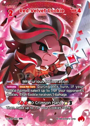 Image of Red Velvet Cookie (SSR) (BS8-010) - A Game of Truth and Deceit Foil