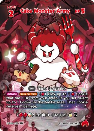 Image of Cake Monster Army (SEC) (BS8-017) - A Game of Truth and Deceit Foil