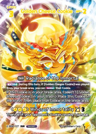 Image of Golden Cheese Cookie (027) (SUR) (BS8-027) - A Game of Truth and Deceit Foil