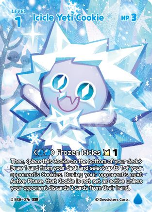 Image of Icicle Yeti Cookie (SSR) (BS8-076) - A Game of Truth and Deceit Foil