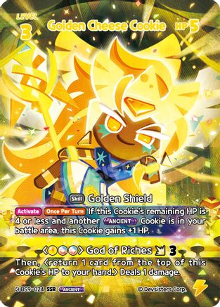 Image of Golden Cheese Cookie (SSR) (BS9-024) - A Game of Truth and Deceit Foil