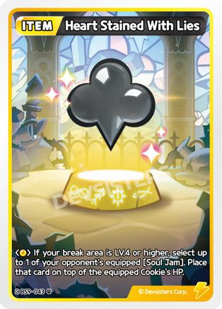 Image of Heart Stained With Lies (BS9-043) - A Game of Truth and Deceit