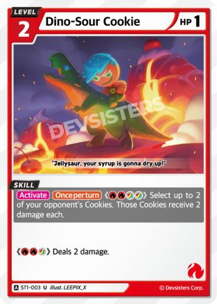 Image of Dino-Sour Cookie (ST1-003) - Starter Deck Assortment 1