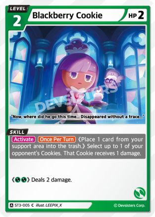Image of Blackberry Cookie (ST3-005) - Starter Deck Assortment 1
