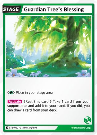 Image of Guardian Tree's Blessing (ST3-022) - Starter Deck Assortment 1