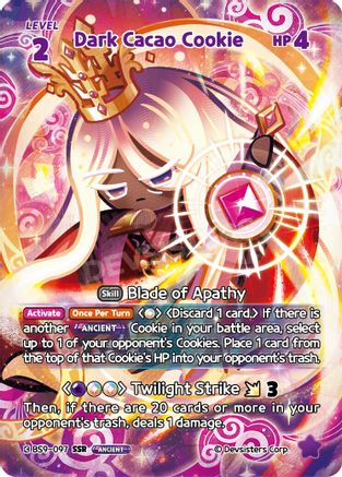 Image of Dark Cacao Cookie (SSR) (BS9-097) - A Game of Truth and Deceit Foil