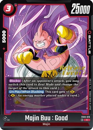 Image of Majin Buu : Good (FB10-019) - Cross Force Release Event Cards