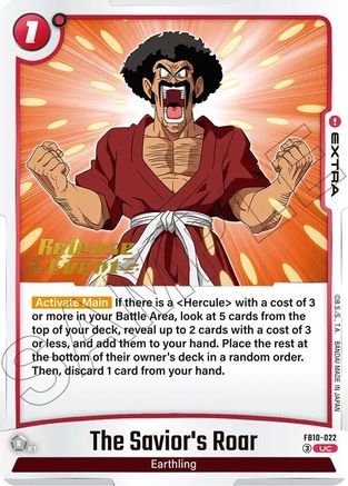 Image of The Savior's Roar (FB10-022) - Cross Force Release Event Cards