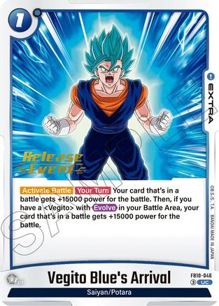 Image of Vegito Blue's Arrival (FB10-046) - Cross Force Release Event Cards