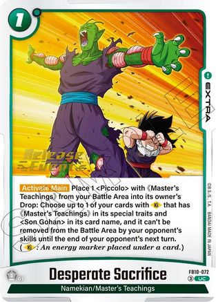 Image of Desperate Sacrifice (FB10-072) - Cross Force Release Event Cards