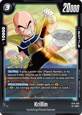 Image of Krillin - FB10-098 (FB10-098) - Cross Force Release Event Cards