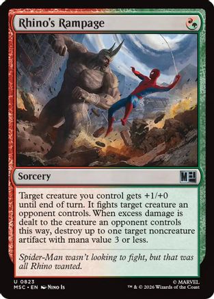 Image of Rhino's Rampage (MSC-823) - Commander: Marvel Super Heroes