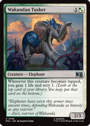 Image of Wakandan Tusker (MSC-748) - Commander: Marvel Super Heroes Foil