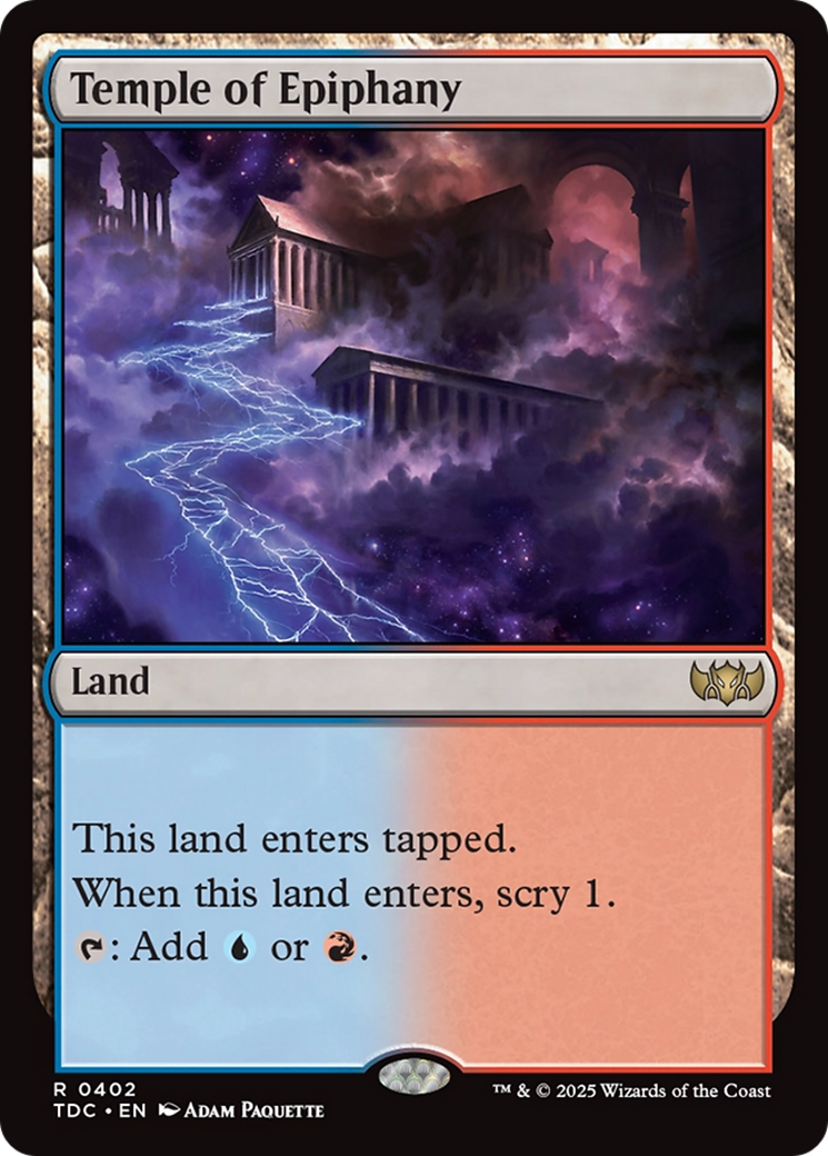 Image of Temple of Epiphany (TDC-402) - Commander: Tarkir: Dragonstorm
