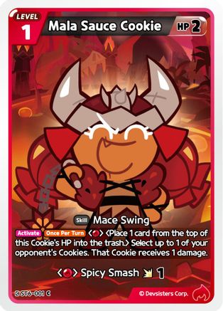 Image of Mala Sauce Cookie (ST6-001) - Starter Deck Assortment 2 Legendary Cookie