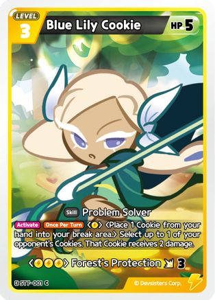 Image of Blue Lily Cookie (ST7-001) - Starter Deck Assortment 2 Legendary Cookie